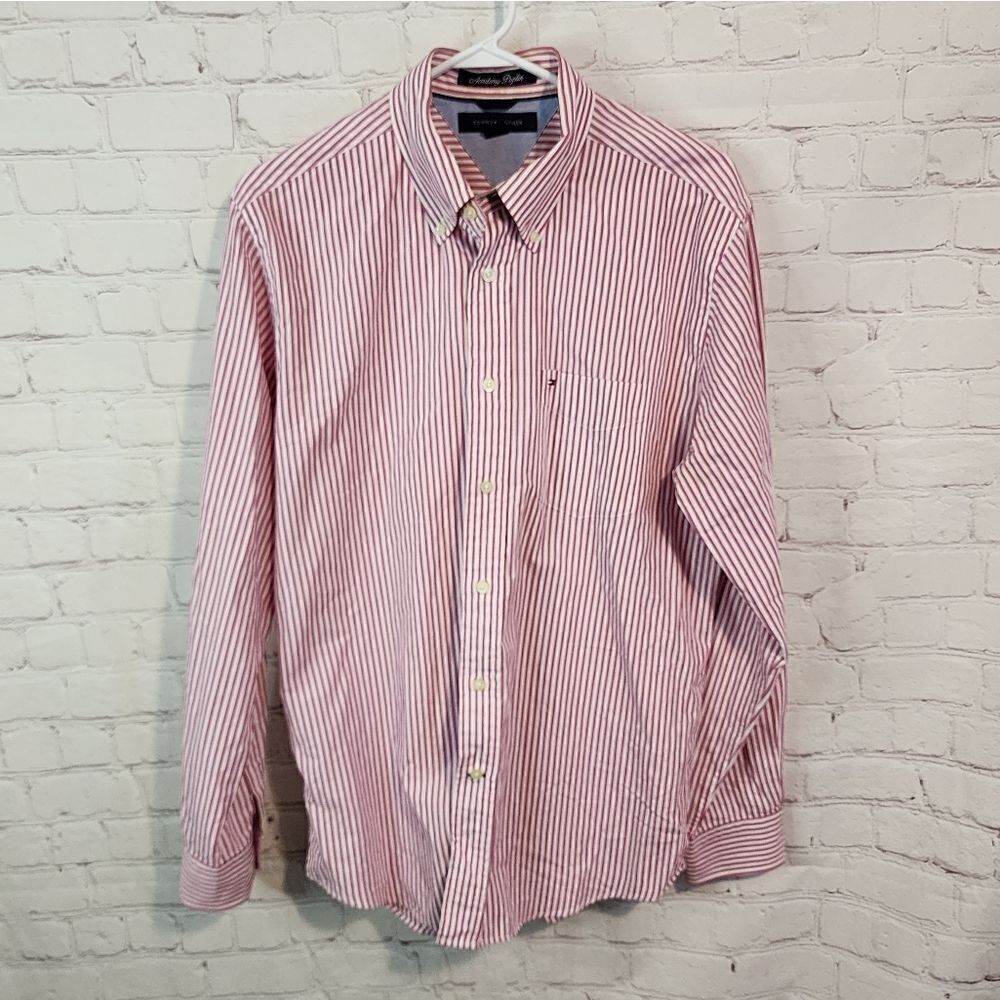 Men's Tommy Hilfiger "Academy Poplin" longsleeve button-down shirt, size Medium